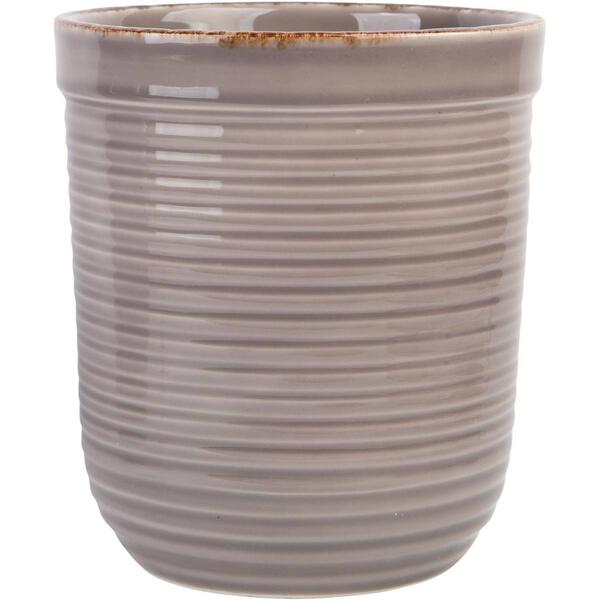 Home Essentials Dark Grey Ribbed Utensil Crock - image 