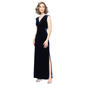 Womens SLNY Sleeveless Embellished Velvet Gown - image 1