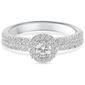Nova Star® Sterling Silver 1/2ctw. Lab-Grown Diamond Bridal Ring - image 2