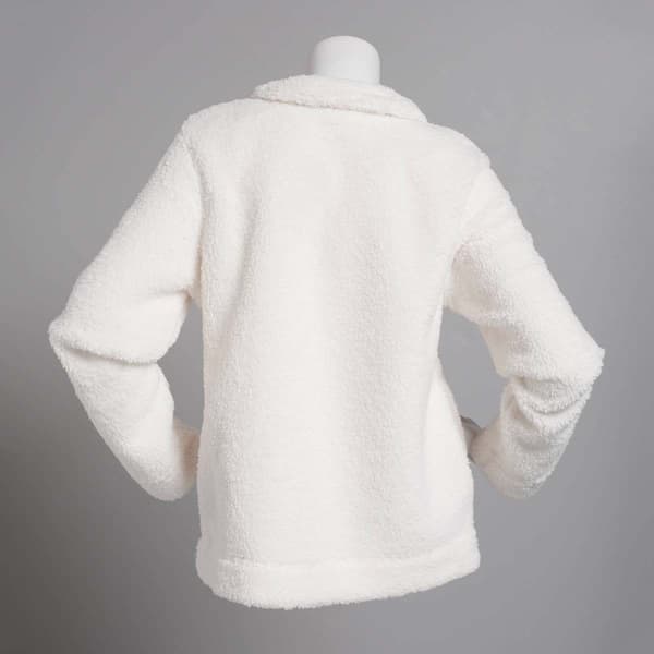 Womens Tommy Hilfiger Sport Sherpa 1-Sided 1/4 Zip Sweater