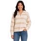 Juniors Plus Madden Girl Striped 1/4 Zipped Pullover - image 1