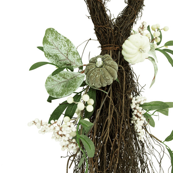 Northlight 24" Pumpkins & Berries Fall Harvest Teardrop Swag