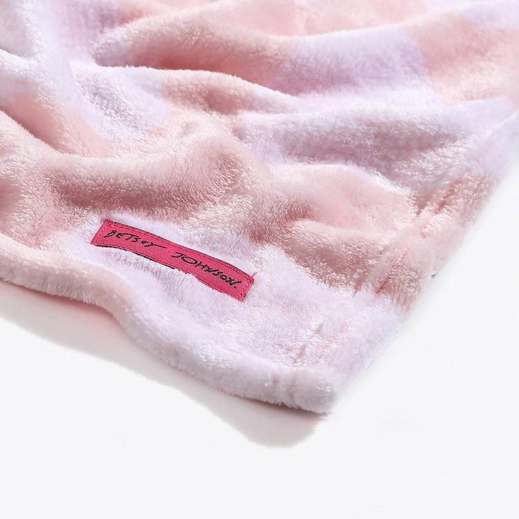 Betsey Johnson Dotted Heart Plush-Fleece Throw