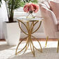 Baxton Studio Jaclyn Gold Metal End Table w/ Marble Tabletop - image 6