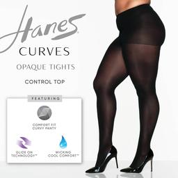 Plus Size Hanes(R) Curves Opaque Tights