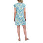Womens Caribbean Joe Ruffle Short Sleeve Tassel Trim Leafy Dress - image 2