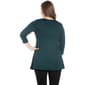 Plus Size 24/7 Comfort Apparel 3/4 Sleeve V-Neck Tunic - image 2
