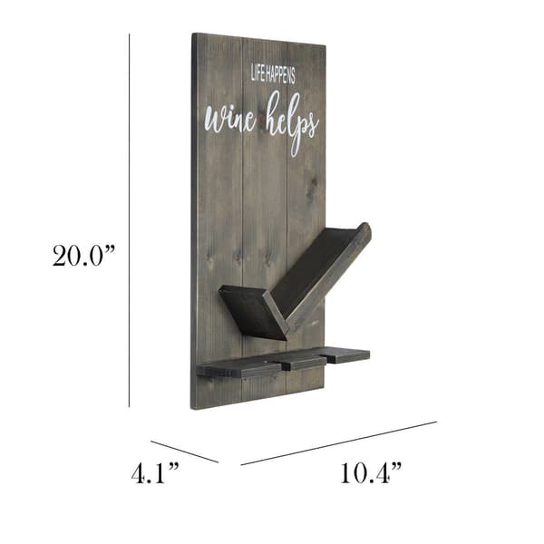 Elegant Designs&#8482; Lucca Wall Mounted Wine Bottle Shelf