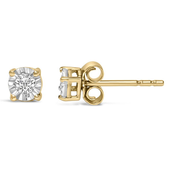 Haus of Brilliance Gold Lab Grown Diamond Miracle Stud Earrings