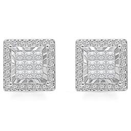Diamond Classics™ White Gold Princess Cut Diamond Earrings