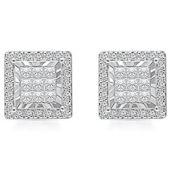 Diamond Classics™ White Gold Princess Cut Diamond Earrings