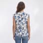 Womens Emily Daniels Sleeveless Ruched Shoulder Floral Blouse - image 2