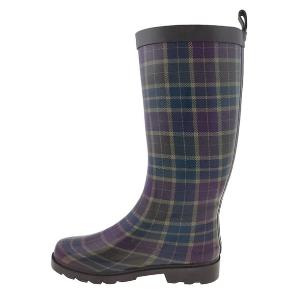 Womens Capelli New York Blanket Plaid Rain Boots