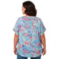 Plus Size Cocomo Short Sleeve Rhinestone Coastal Blouse - image 2