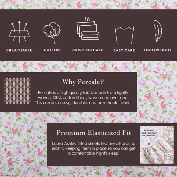 Laura Ashley Norella 100% Cotton Floral Sheet Set