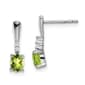 Gemstone Classics&#40;tm&#41; 14kt. White Gold Green Peridot Earrings - image 1