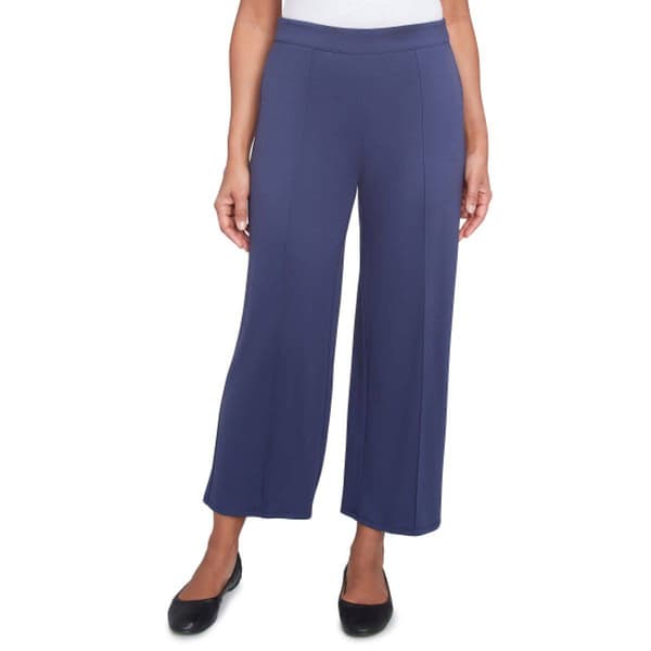 Womens Alfred Dunner Nantucket Pleated Wide Leg Ankle Pants - image 