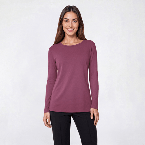 Petite Preswick & Moore® Long Sleeve Crew Neck Tee