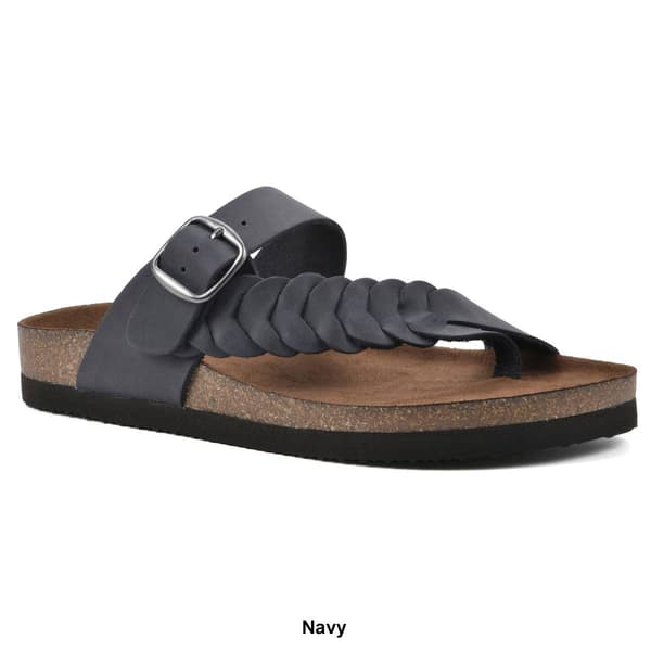 Womens White Mountain Happier Footbed Sandals