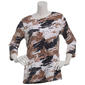 Petite Preswick & Moore® 3/4 Sleeve Splatter Abstract Tee - image 1