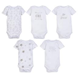Baby Unisex (NB-9M) MiracleWear(R) Grey Print 5pk. Bodysuits