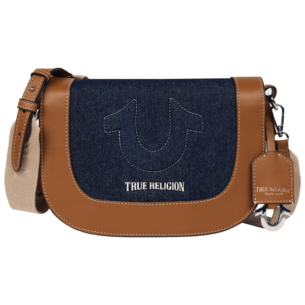 True Religion Denim Raised Horseshoe Crossbody Flap - image 
