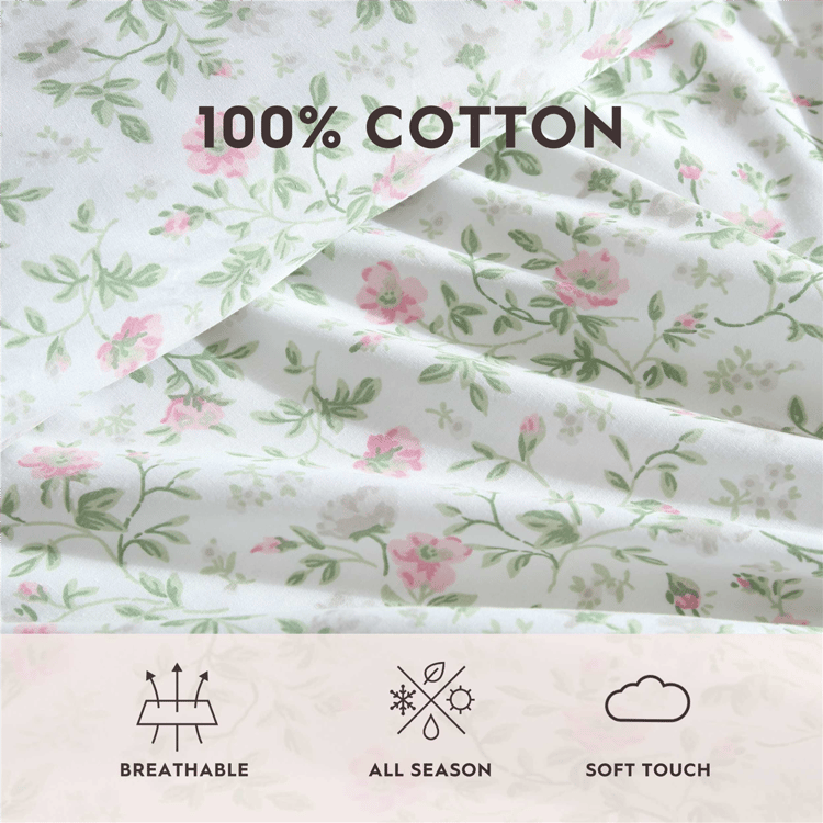 Laura Ashley® Bonnie Cotton Percale Sheet Set