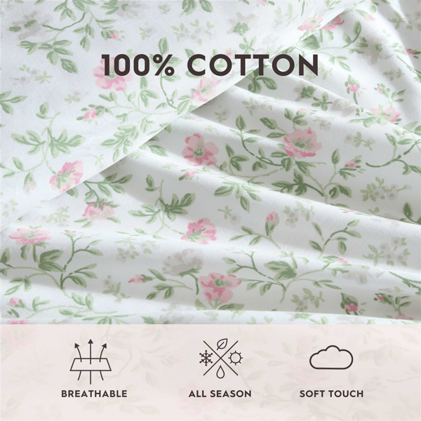 Laura Ashley® Bonnie Cotton Percale Sheet Set