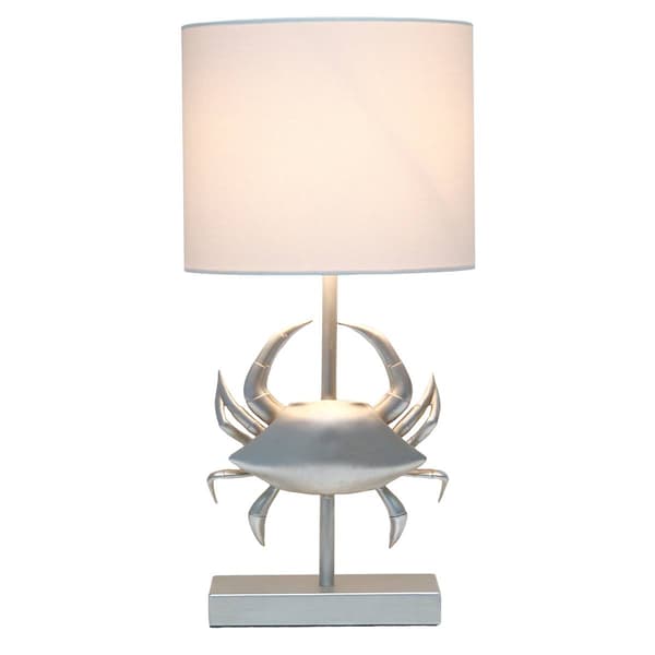 Simple Designs Shoreside Coastal Pinching Crab Table Lamp