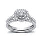 Nova Star&#40;R&#41; 1/2cttw. Lab Grown Diamond Double Halo Bridal Set - image 1