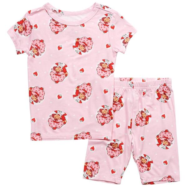Girls Strawberry Shortcake&#40;tm&#41; Polka Dots Pajama Top & Shorts Set - image 