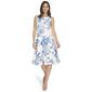 Womens Calvin Klein Sleeveless Fit n Flare Print Scuba Dress - image 1