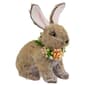 Northlight Seasonal Plush Rabbit w/ Flower Wreath Easter Figurine - image 1