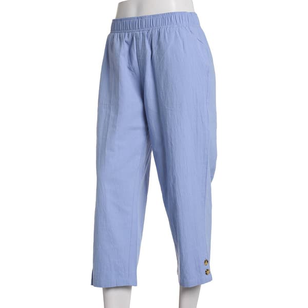Petite Emily Daniels Cotton Sheeting Solid Capri Pants