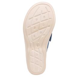 Womens BZees Smile Wedge Slide Sandals