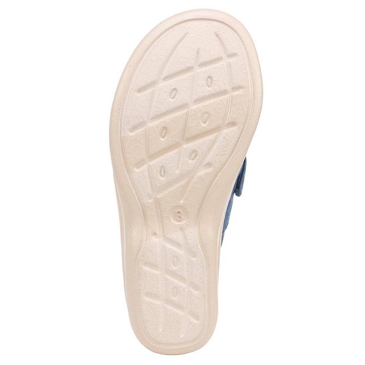 Womens BZees Smile Wedge Slide Sandals