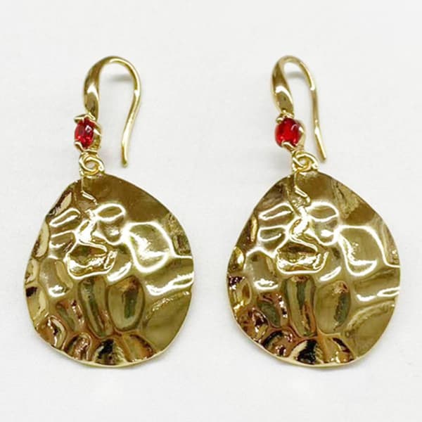Ashley Cooper(tm) Gold-Tone & Siam Disc Drop Earrings - image 