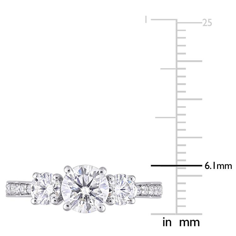Diamond Classics™ 10kt. White Gold Moissanite Ring