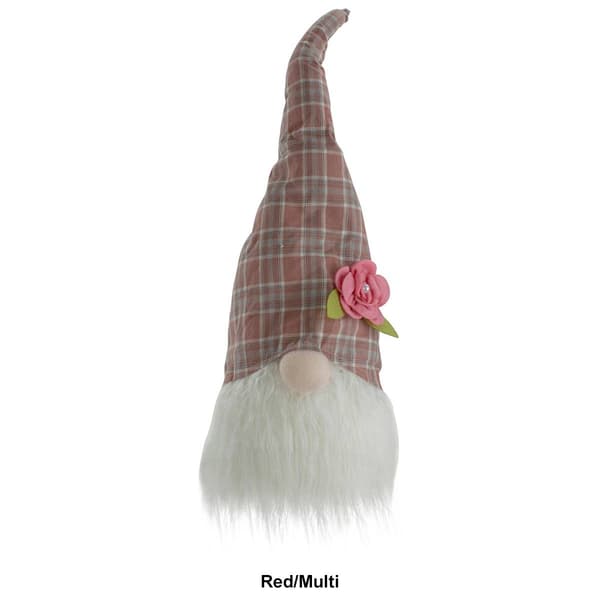 Northlight Seasonal Floral Plaid Gnome Head Spring Décor