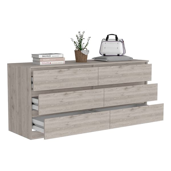 FM FURNITURE Seul 6 Drawer Double Dresser