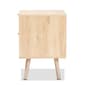 Baxton Studio Baird Oak Brown Wood/Rattan 2-Drawer Nightstand - image 4