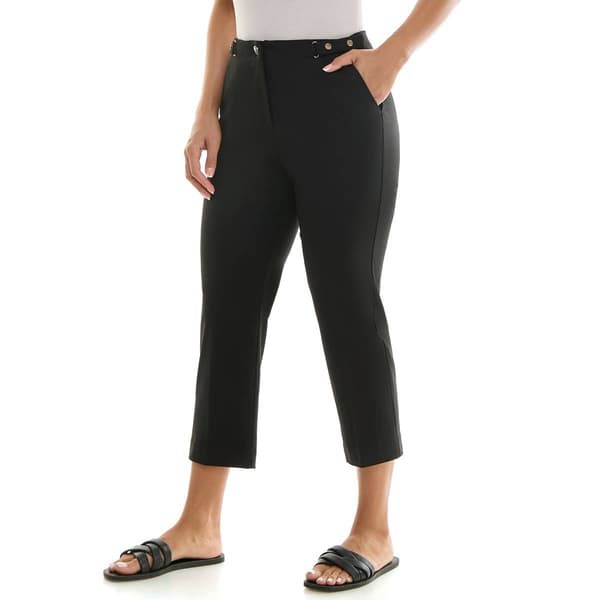 Womens Zac & Rachel Solid Capris with Hardware