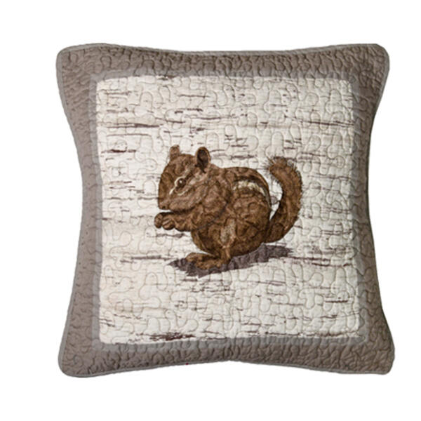 Donna Sharp Birch Forest Chipmunk Decorative Pillow - 18x18 - image 