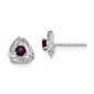 14k White Gold Rhodolite Garnet Stud Earrings - image 1