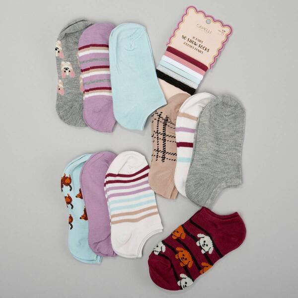 Girls Capelli&#40;R&#41; New York 10pk. No Show Puppy Love Socks & Ponies - image 
