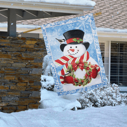 Northlight Snowman with Top Hat Outdoor Christmas House Flag