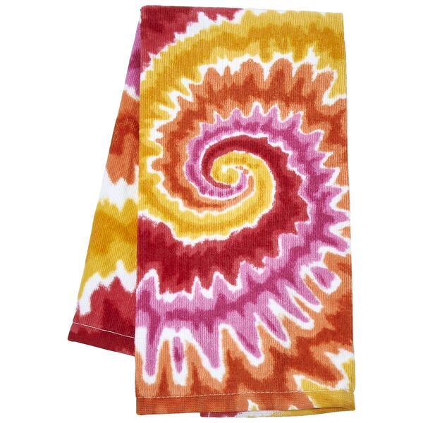 Tie Dye Pink Fiber Reactive Kitchen Towel - image 