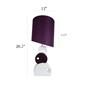 Elegant Designs Purple/White Stacked Circle Ceramic Table Lamp - image 5