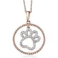 Nova Star(R) Rose Gold Plated 1/4ctw. Lab Grown Diamond Paw Pendant - image 1