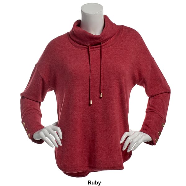 Womens Ruby Rd. Cozy Season Soft Cowl Neck Sweater